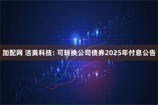 加配网 洁美科技: 可转换公司债券2025年付息公告